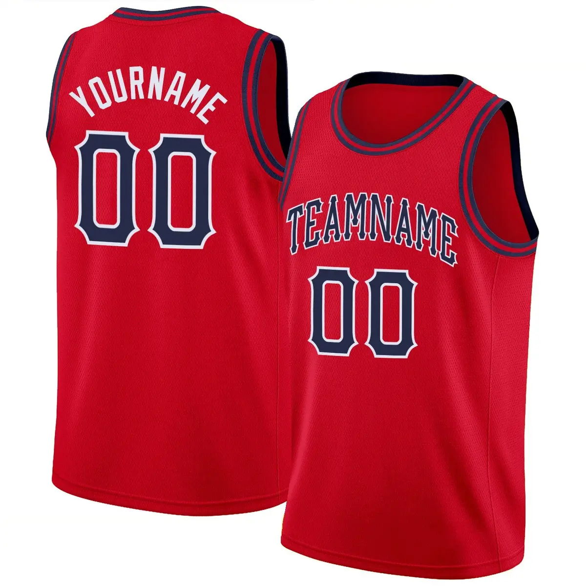 Red Navy Classic Fashion Sportwear Basketball Jersey