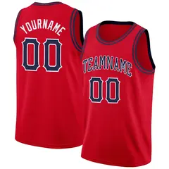 Red Navy Classic Fashion Sportwear Basketball Jersey