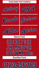 Red Navy Classic Sets Basketball Jersey 4