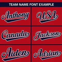 Red Navy Color Block Raglan Sleeves Baseball Jersey 3