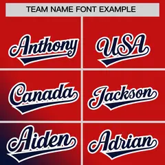 Red Navy Gradient Diagonal Stripe Fashion Baseball Jersey 3