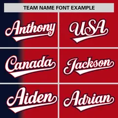 Red Navy Gradient Pinstripe Baseball Jersey 3