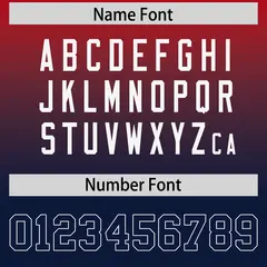 Red Navy Gradient Side Pattern Authentic Football Jersey 4