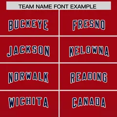 Red Navy Gradient Vertical Stripe Fashion Football Jersey 3