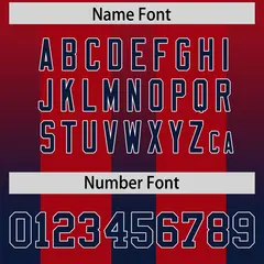 Red Navy Gradient Vertical Stripe Fashion Football Jersey 4