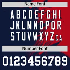 Red Navy Ink Pattern Authentic Baseball Jersey 4