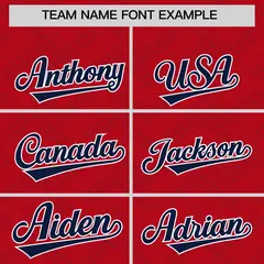 Red Navy L Pattern Raglan Full-Snap Varsity Letterman Jacket 3