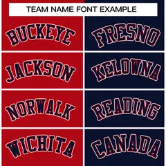 Red Navy-Navy Two Tone Split Varsity Full-Snap Letterman Jacket 5
