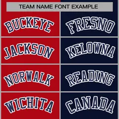 Red Navy-Navy Two Tone Split Varsity Full-Snap Letterman Jacket 5