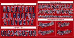 Red Navy-Old Gold Classic Authentic Baseball Jersey 3