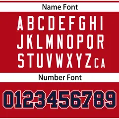 Red Navy Raglan Gradient Thick Stripe Baseball Jersey 4