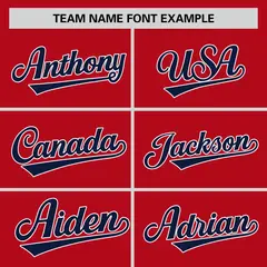 Red Navy Raglan Sleeves Authentic Baseball Jersey 3