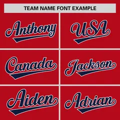 Red Navy Raglan Sleeves Authentic Baseball Jersey 3