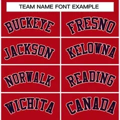 Red Navy Raglan Sleeves Varsity Full-Snap Letterman Jacket 3