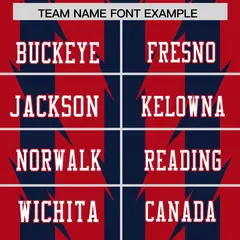 Red Navy Razr Stripe Graffiti Pattern Flag Football Jersey 3