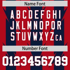 Red Navy Razr Stripe Graffiti Pattern Flag Football Jersey 4