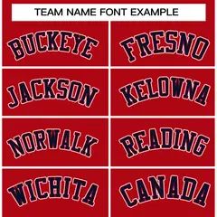 Red Navy-Red Raglan Sleeves Varsity Full-Snap Letterman Jacket 5