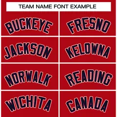 Red Navy-Red Raglan Sleeves Varsity Full-Snap Letterman Jacket 5