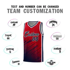 Red Navy Splash Basketball Uniforms for Training 4