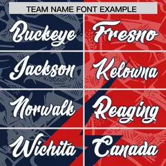 Red Navy Split Lightning Pattern Football Jersey 3