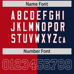Red Navy Split Two Tone Authentic Football Jersey 4