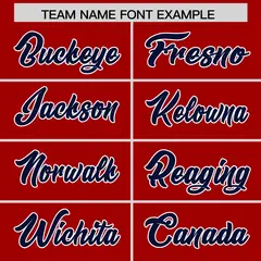 Red Navy Star Pattern Raglan Sleeves Football Jersey 3