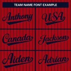 Red Navy Stripe Raglan Varsity Bomber Jacket 5