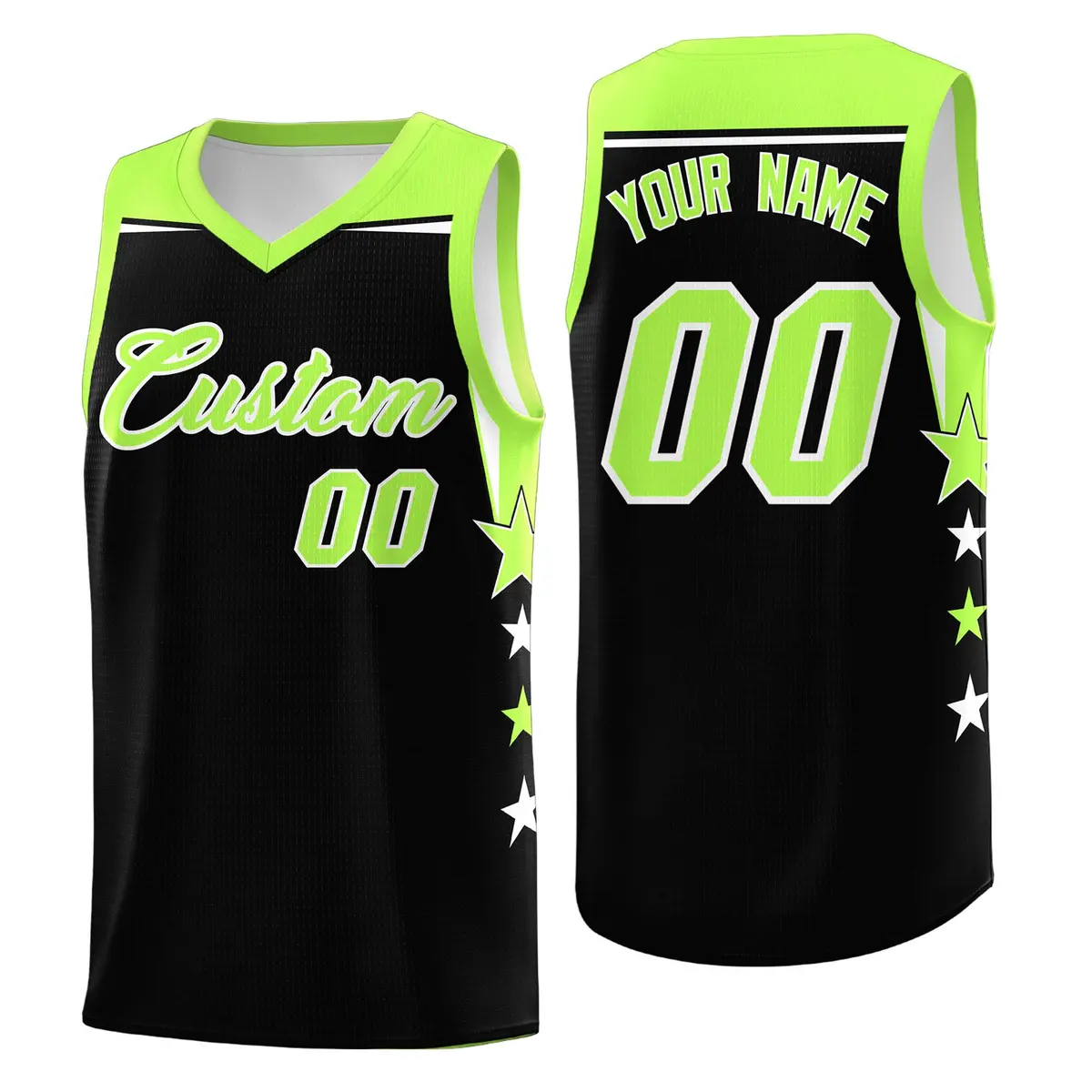 Red Navy Two Tone Side Star Color Block Basketball Jersey