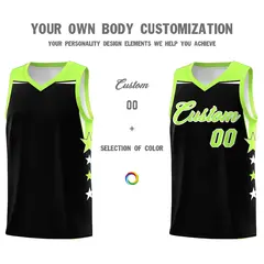Red Navy Two Tone Side Star Color Block Basketball Jersey 3