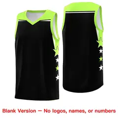Red Navy Two Tone Side Star Color Block Basketball Jersey 6