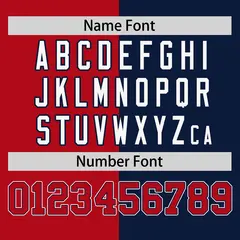 Red Navy Two-Tone Striped Authentic Baseball Jersey 4