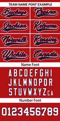 Red Navy Washington City Nightscape Baseball Jersey 3