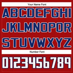 Red Navy-White American Flag Baseball Jersey 6