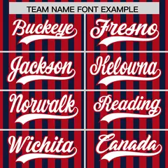 Red Navy White American Flag Graffiti Baseball Jersey 3