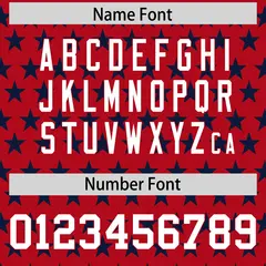 Red Navy White American Flag Graffiti Baseball Jersey 4