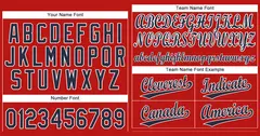 Red Navy-White Classic Authentic Baseball Jersey 3