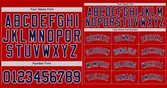 Red Navy-White Classic Authentic Baseball Jersey 3