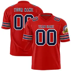 Red Navy-White Classic Authentic Football Jersey 1