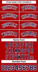 Red Navy-White Classic Basketball Jersey 3