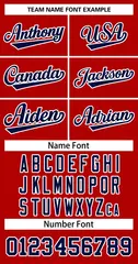 Red Navy-White Classic Basketball Jersey 3