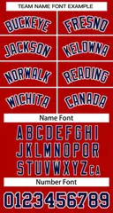 Red Navy-White Classic Basketball Jersey 3