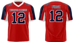 Red Navy-White Classic Mesh Authentic Football Jersey 1
