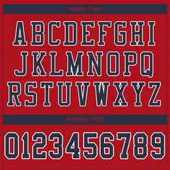 Red Navy-White Classic Mesh Authentic Football Jersey 3