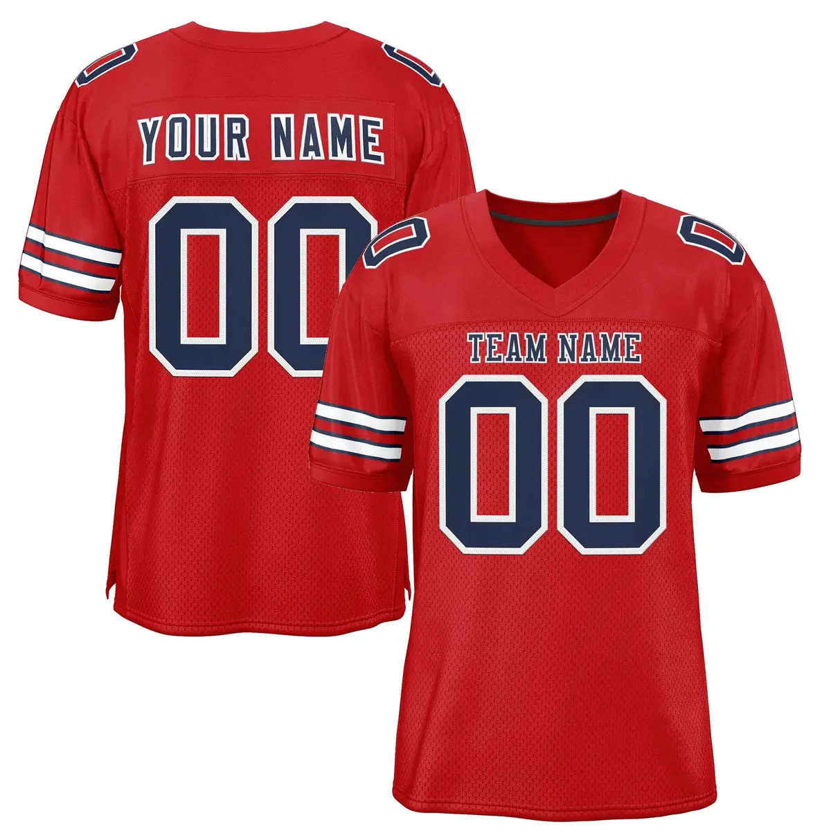 Red Navy-White Classic Style Authentic Football Jersey