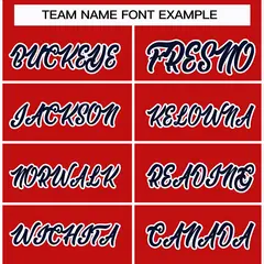 Red Navy-White Classic Style Hockey Jersey 3