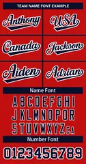 Red Navy-White Classic Style Hockey Jersey 3