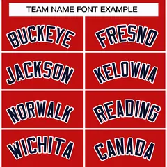 Red Navy-White Classic Style Hockey Jersey 3