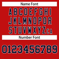 Red Navy-White Classic Style Hockey Jersey 4