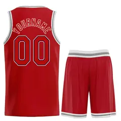 Red Navy-White Classic Team Basketball Jersey 2