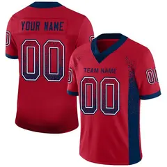 Red Navy-White Drift Fashion Mesh Authentic Football Jersey 1